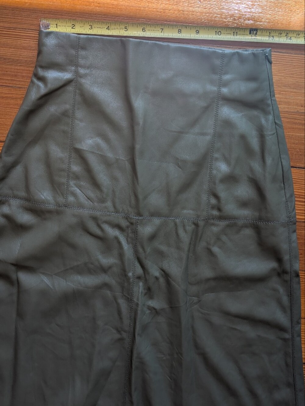 Zara Faux Leather Midi Skirt - Picture 6 of 10